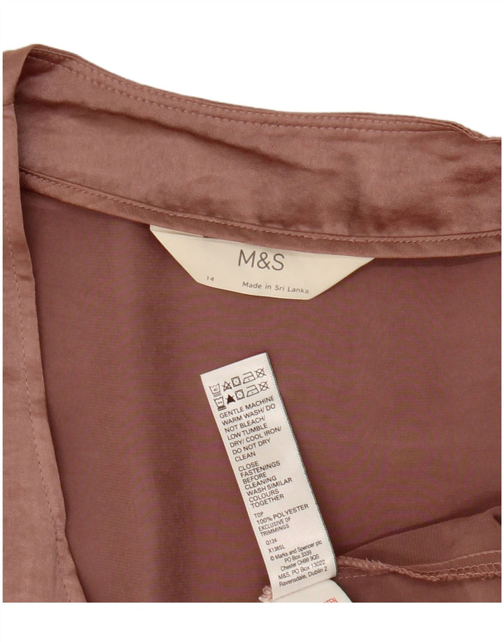 Marks & Spencer ženska košulja bez rukava UK 14 velika ružičasta poliester