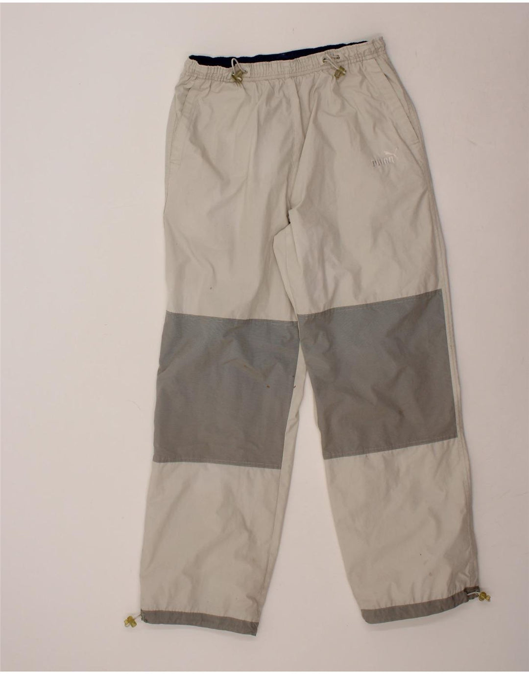 PUMA Mens Tracksuit Trousers XS Grey Colourblock Polyester Vintage Puma and Second-Hand Puma from Messina Hembry 