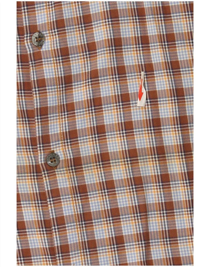 Trussardi Jeans muška košulja 2XL smeđi karirani pamuk