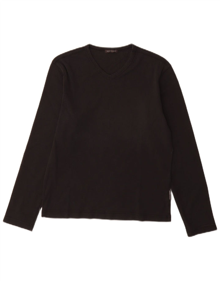 SERGIO TACCHINI Ženska majica dugih rukava UK 12 Srednje crni pamuk