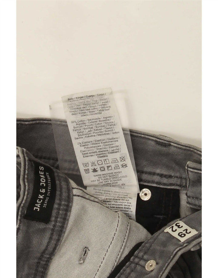 Jack & Jones Muške uske traperice W29 L32 Sivi pamuk