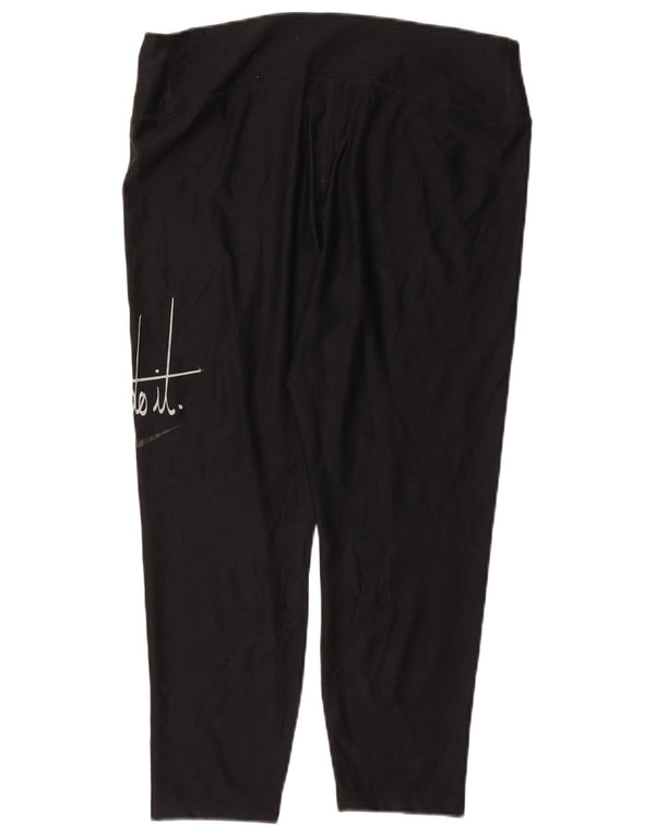 NIKE ženske Dri Fit Graphic Capri tajice UK 18 XL crni poliester