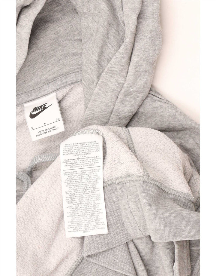 Mali sivi pamuk Nike Graphic Regular Fit majica s kapuljačom