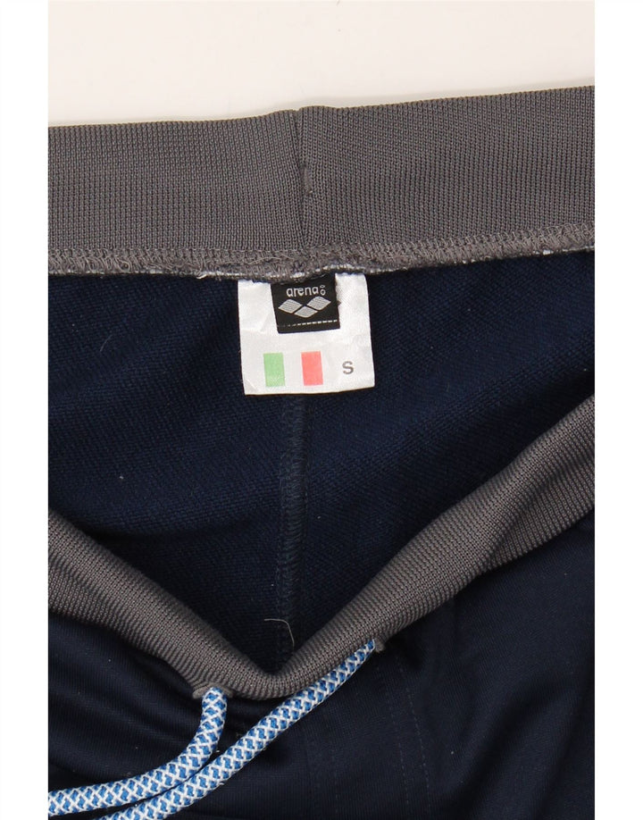 ARENA Mens Tracksuit Trousers Small  Navy Blue Colourblock Polyester Vintage Arena and Second-Hand Arena from Messina Hembry 