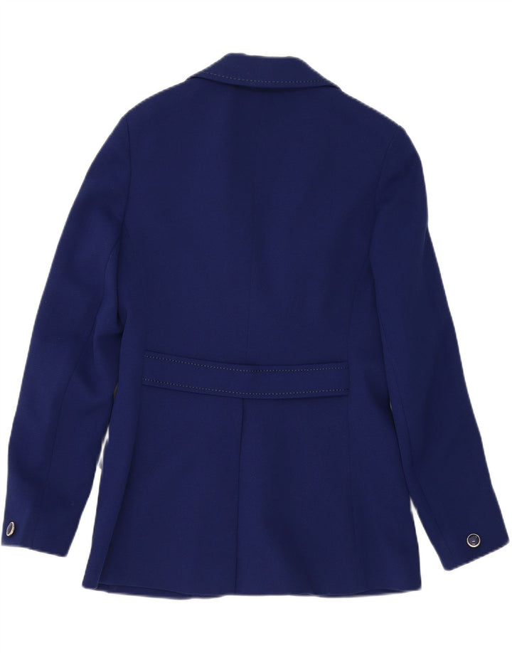 ADMYRA Womens 3 Button Blazer Jacket UK 12 Medium Navy Blue Polyester Vintage Admyra and Second-Hand Admyra from Messina Hembry 