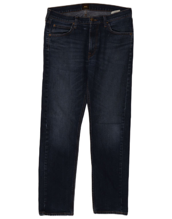 Lee Mens Daren Zip Fly Straight Jeans W33 L32 tamnoplavi pamuk