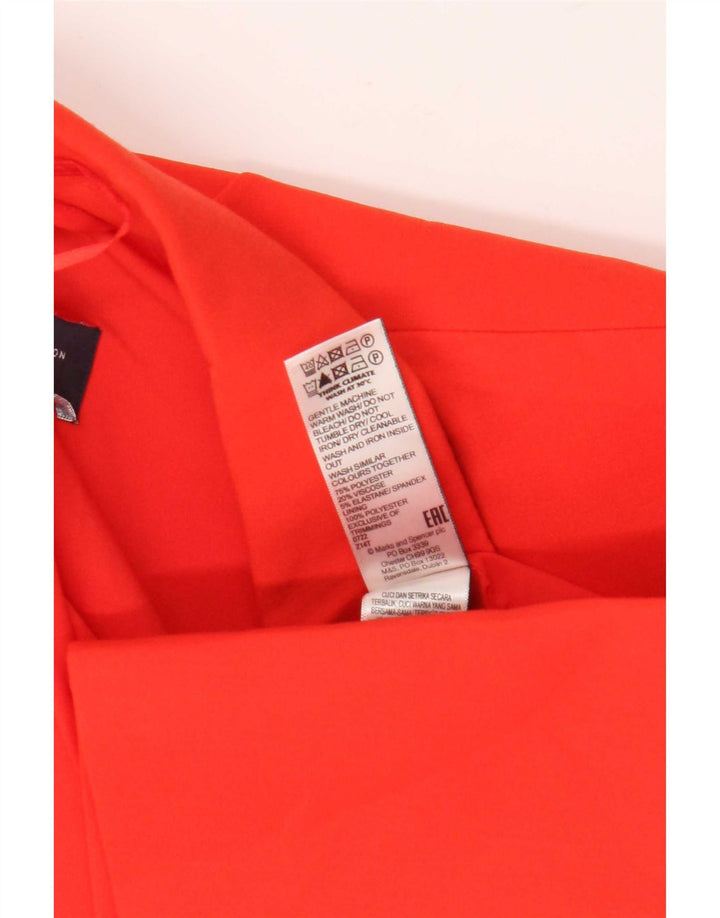 Marks & Spencer ženski sako s jednim gumbom UK 16 veliki narančasti poliester