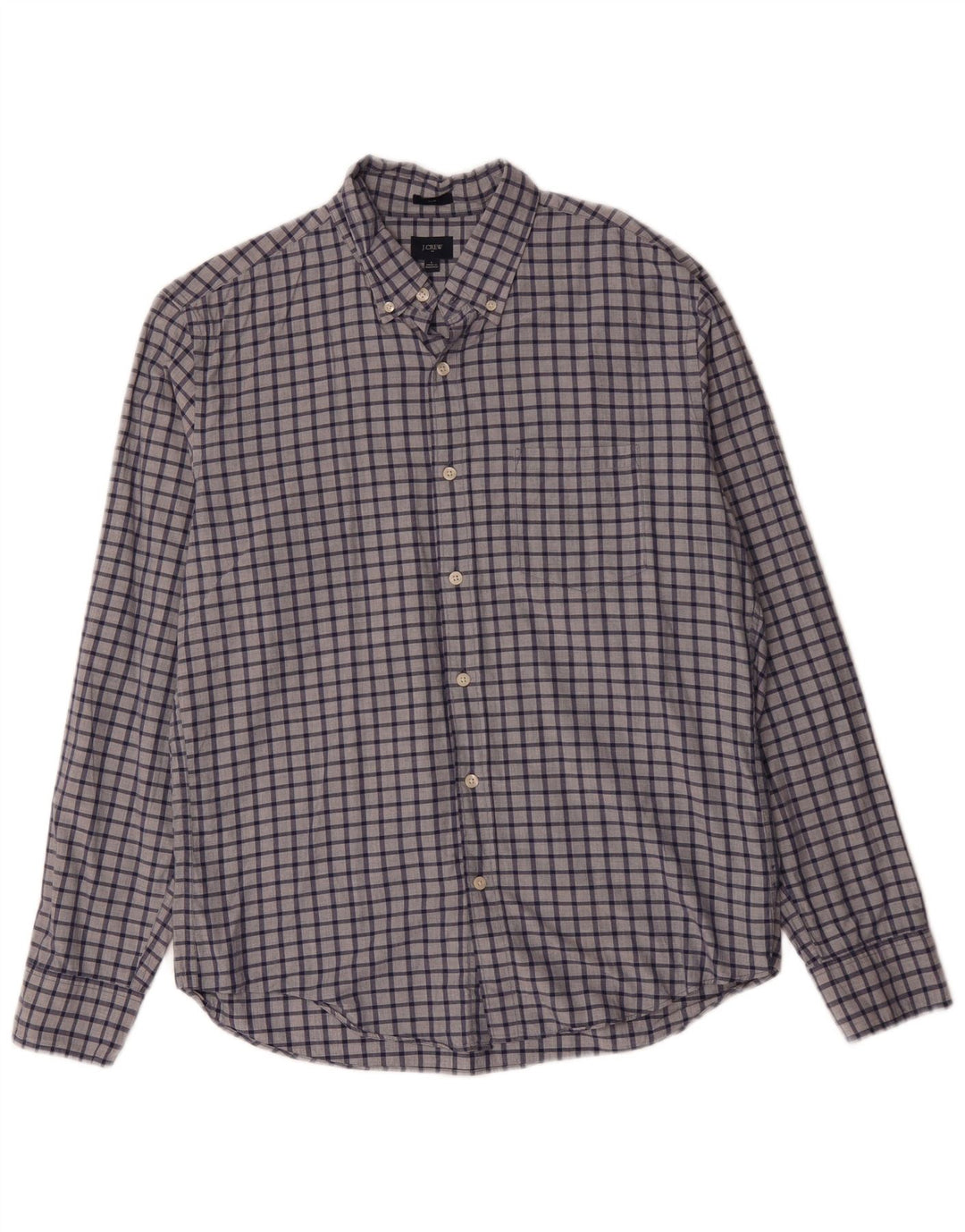 J. CREW muška tanka košulja velika tamnoplava karirana pamuk