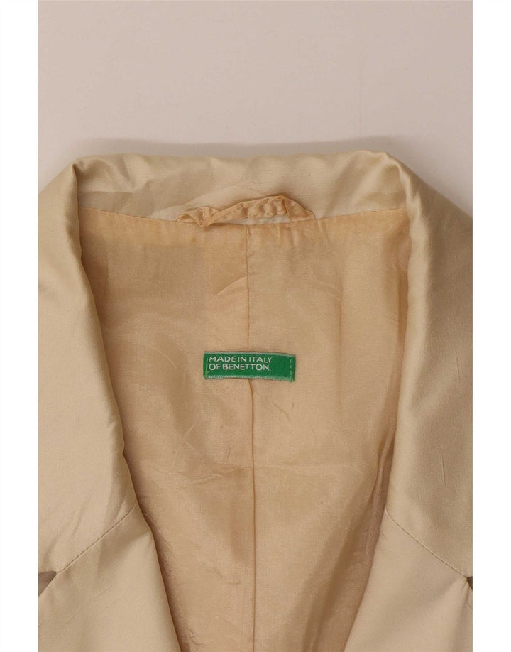 Benetton ženski kratki sako sa 3 gumba IT 44 srednje bež poliester