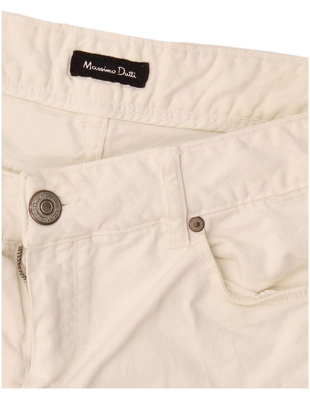 Ženske uske traperice Massimo Dutti W28 L27 Bijele