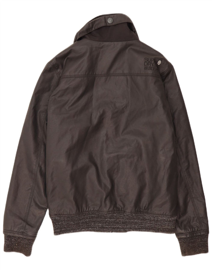 Superdry muška bomber jakna vjetrovka UK 38 srednje crni najlon