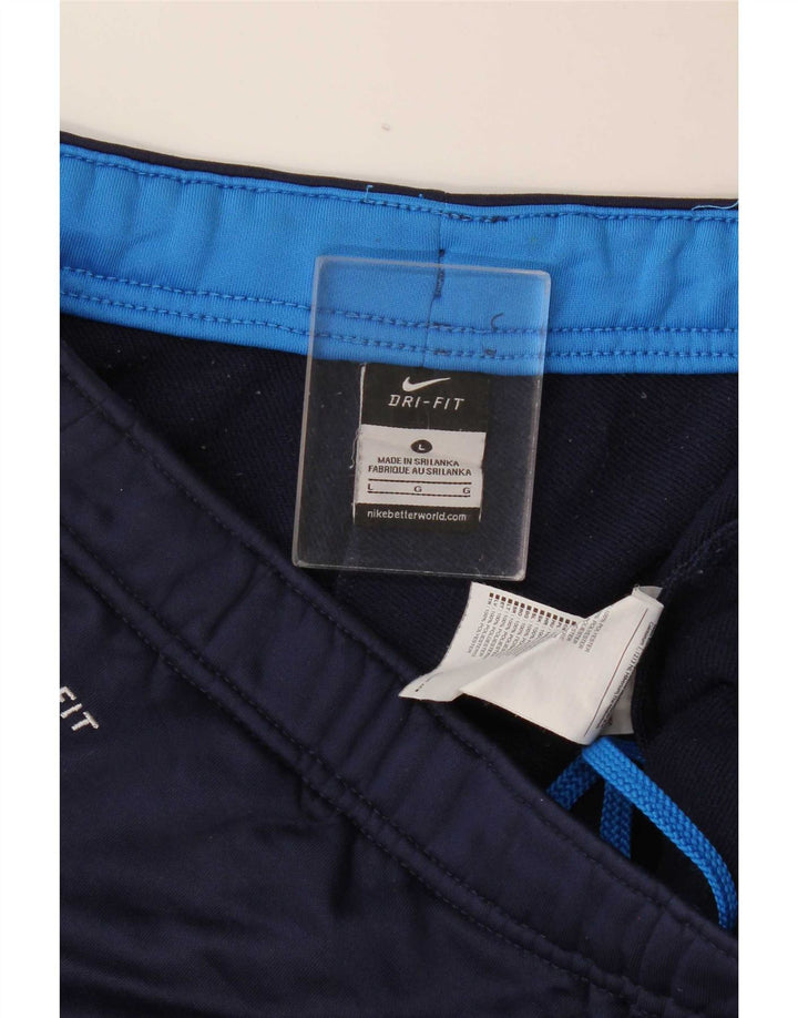 Nike muške Dri Fit hlače za trenirku, velike tamnoplave poliesterske hlače