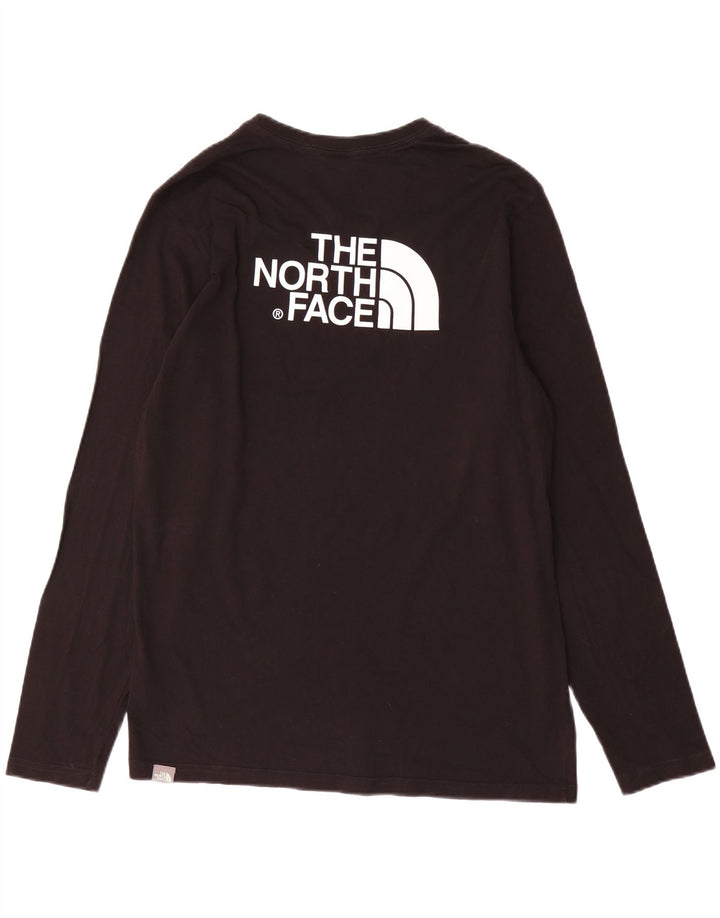 The North Face muška majica dugih rukava srednje crne pamučne boje