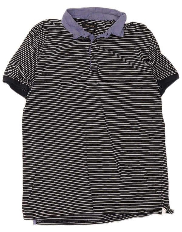 Massimo Dutti muška polo majica XL tamnoplavi pamuk na pruge