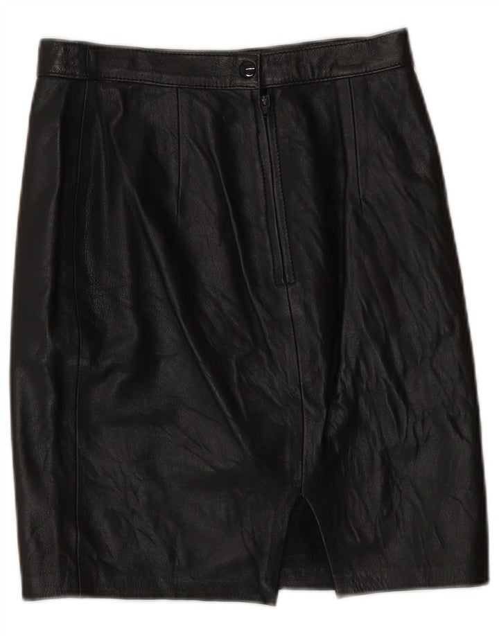 Vintage ženska kožna suknja IT 42 srednje veličine W26 crna