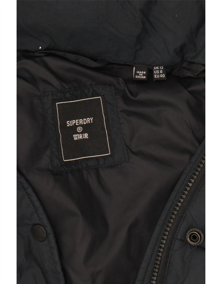 Superdry ženska podstavljena jakna s kapuljačom UK 12 srednje crna