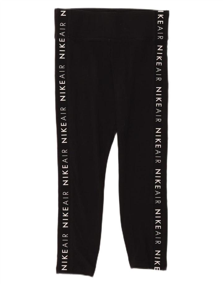 Ženske kratke tajice Nike Graphic Crop Leggings UK 14 Srednje crni pamuk
