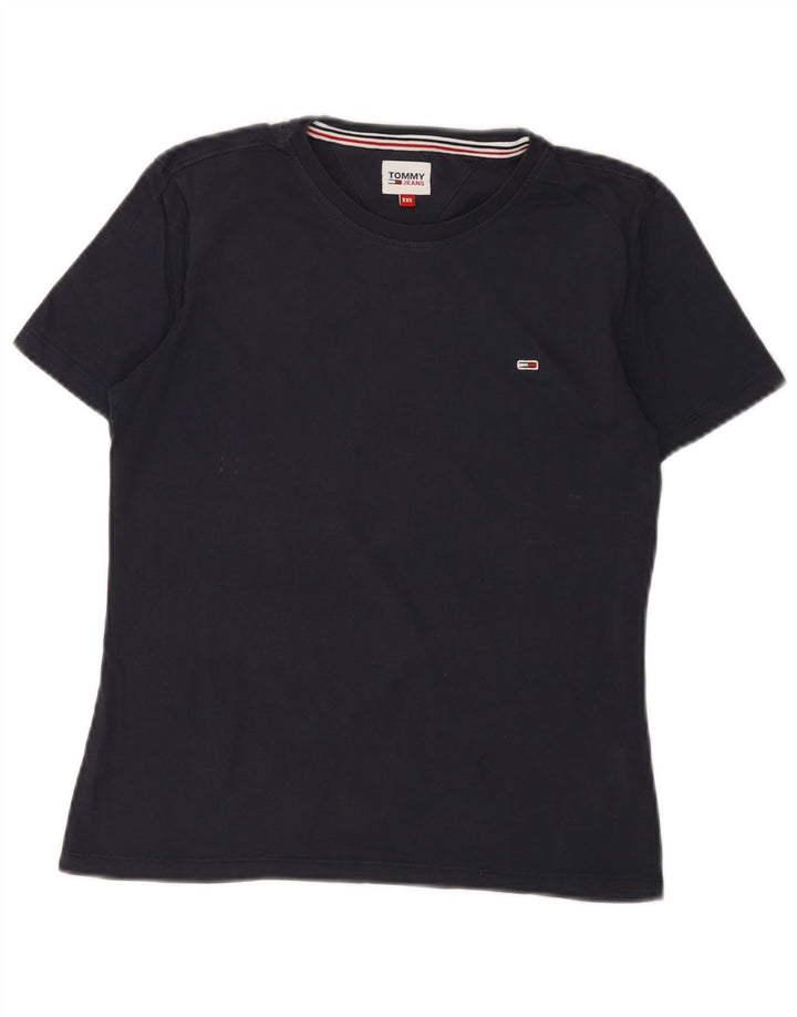 TOMMY HILFIGER Ženska majica kratkih rukava UK 2 2XS tamnoplavi pamuk