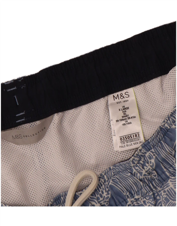 Marks & Spencer muške kratke kupaće hlače s apstraktnim uzorkom XL plavi poliester