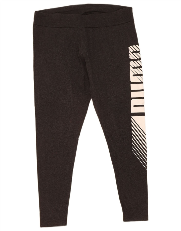 PUMA Womens Graphic Leggings UK 18 XL Grey