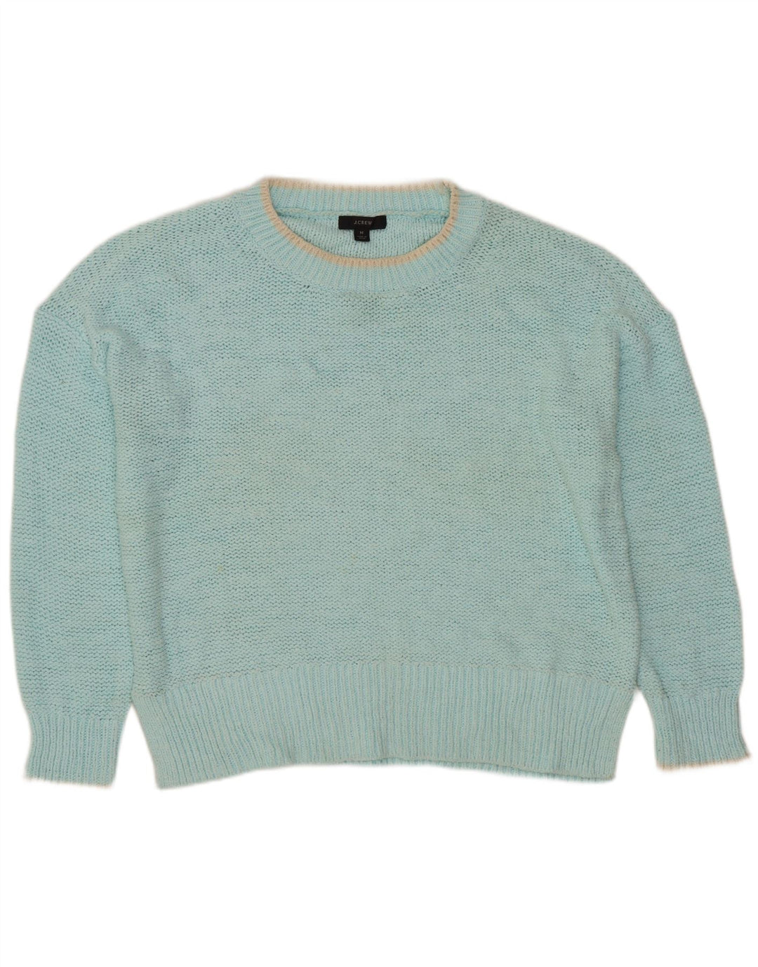 J. CREW Ženski pulover s velikim izrezom UK 14 srednje tirkizna