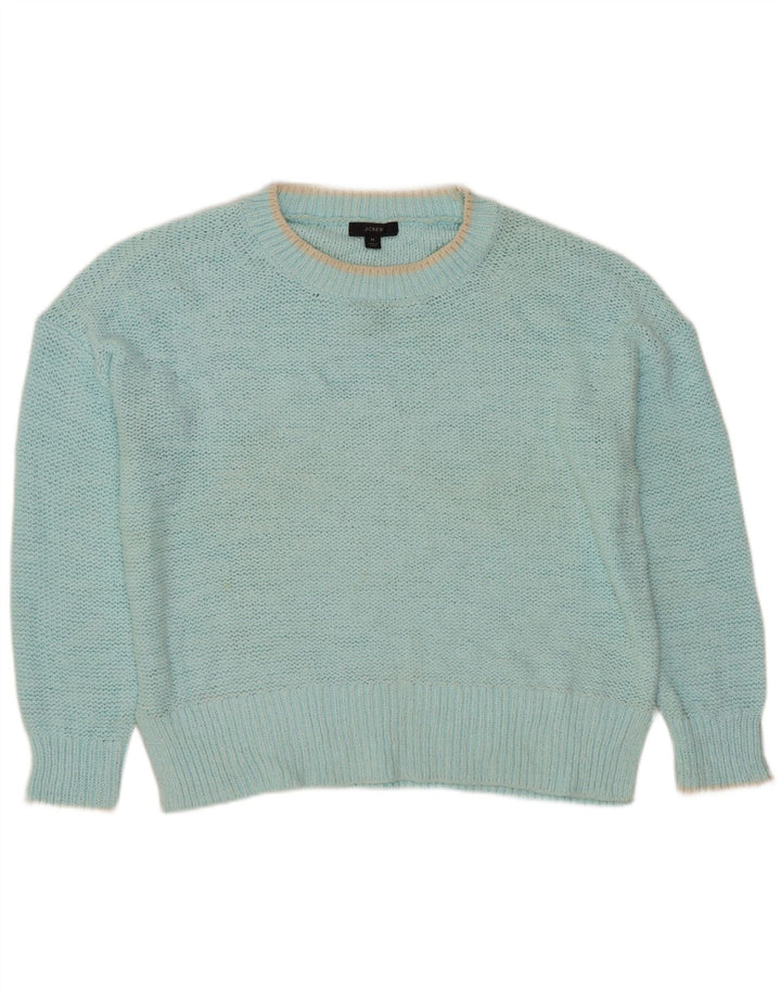 J. CREW Ženski pulover s velikim izrezom UK 14 srednje tirkizna