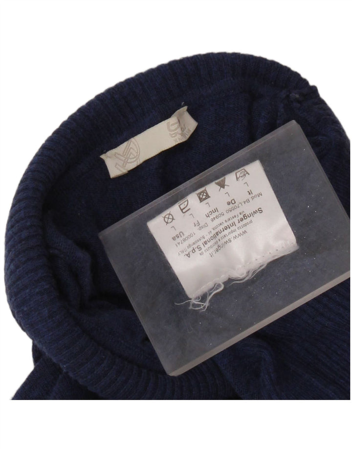 BYBLOS ženski džemper s rol izrezom UK 14 Veliki tamnoplavi akril