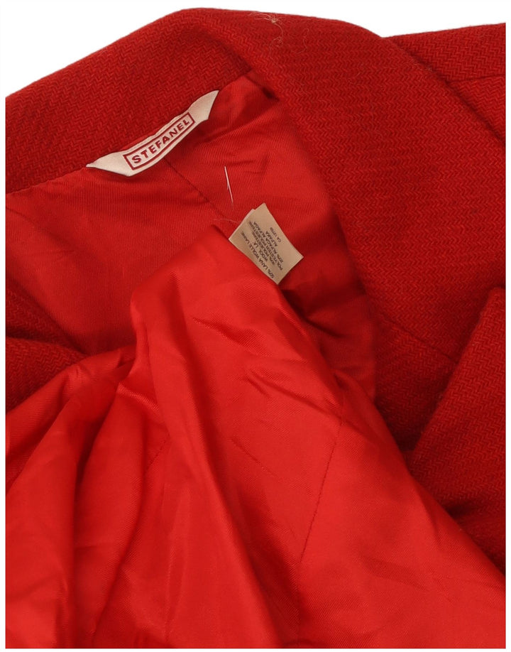 Stefanel ženski sako sa 3 gumba UK 14 Srednje crvena vuna