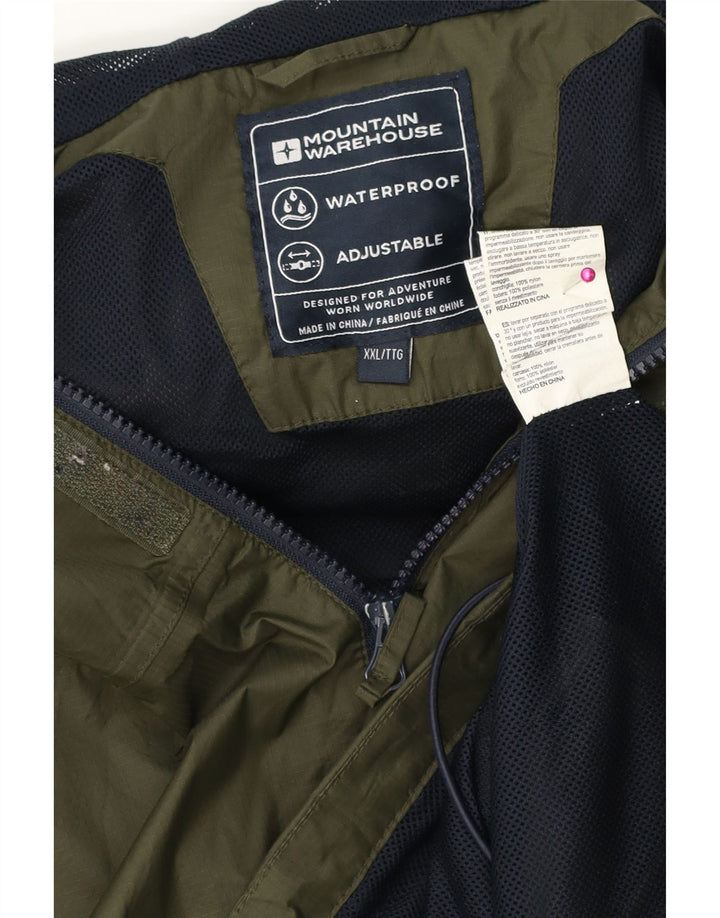 Mountain Warehouse muška kišna jakna s kapuljačom UK 44 2XL kaki poliester