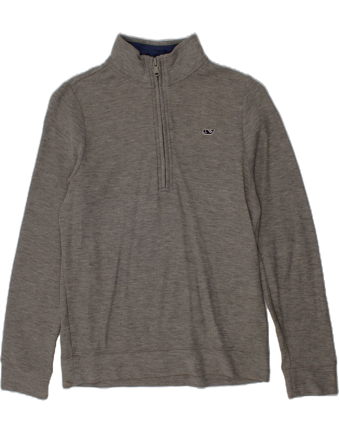 VINEYARD VINES Boys Zip Neck Sweatshirt Jumper 8-9 Years Small  Grey Vintage Vineyard Vines and Second-Hand Vineyard Vines from Messina Hembry 