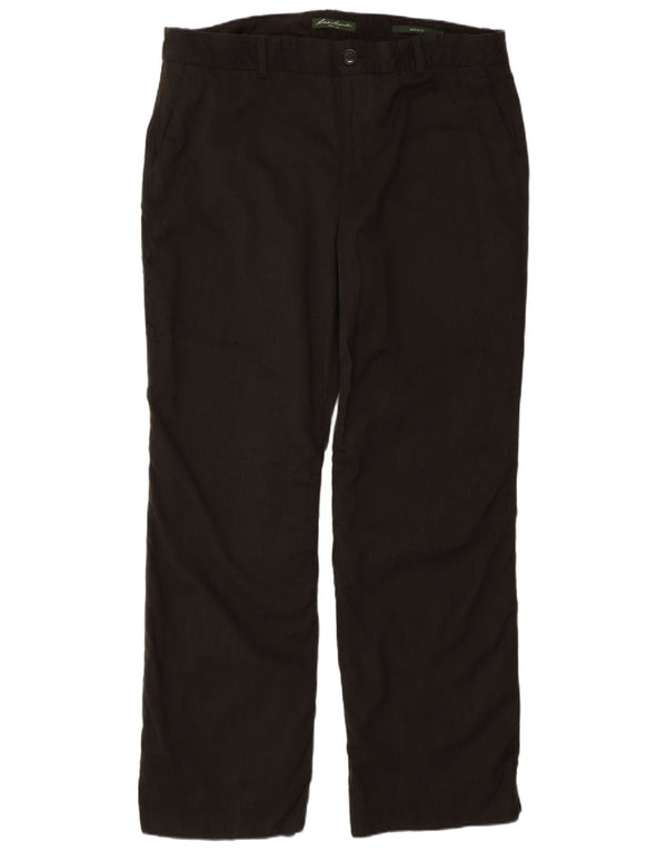 Eddie Bauer Womens Mercer Fit Casual Trousers US 16 2XL W36 L32 Brown
