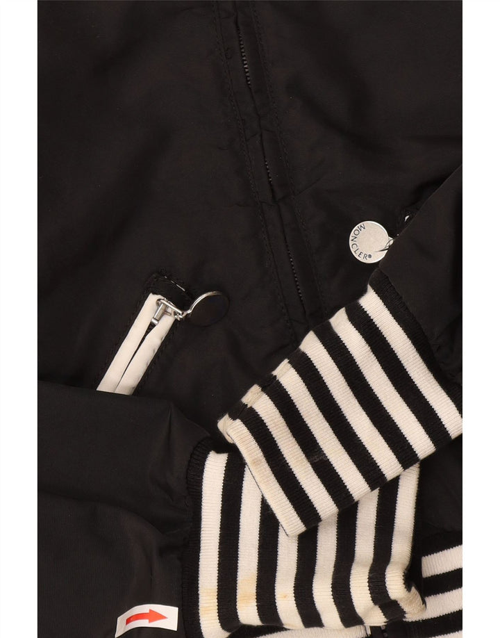 Moncler crna bomber jakna za djevojčice 9-10 godina od poliamida na crne pruge