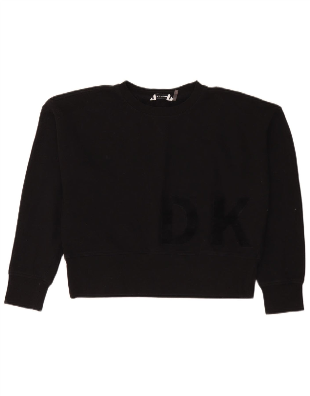 Dkny Ženska prekomjerna majica s kratkim grafičkim motivima UK 10 Mala crna