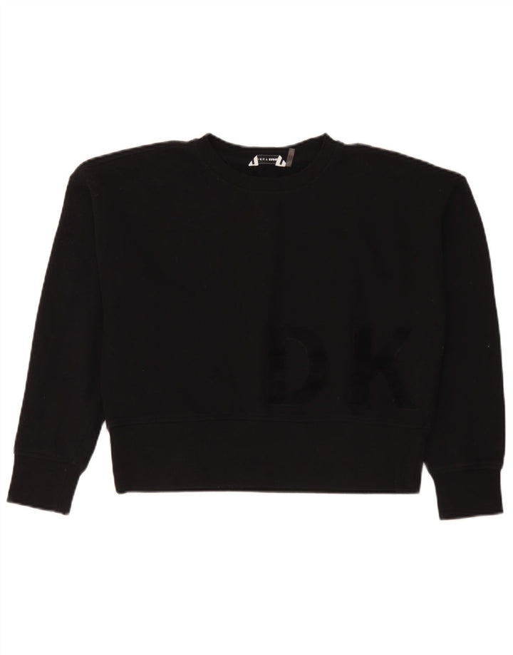 Dkny Ženska prekomjerna majica s kratkim grafičkim motivima UK 10 Mala crna