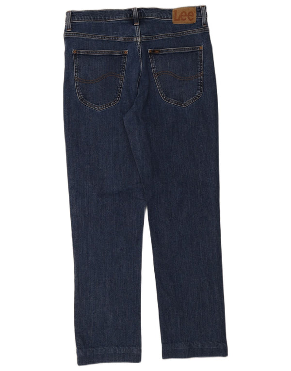 Lee Mens Brooklyn Straight Jeans W34 L29 Plavi pamuk
