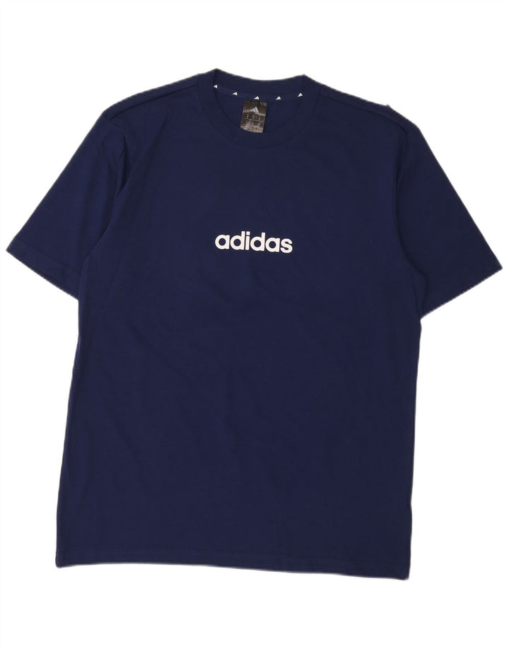 Adidas muška majica kratkih rukava s grafičkim motivima srednje tamnoplavi pamuk