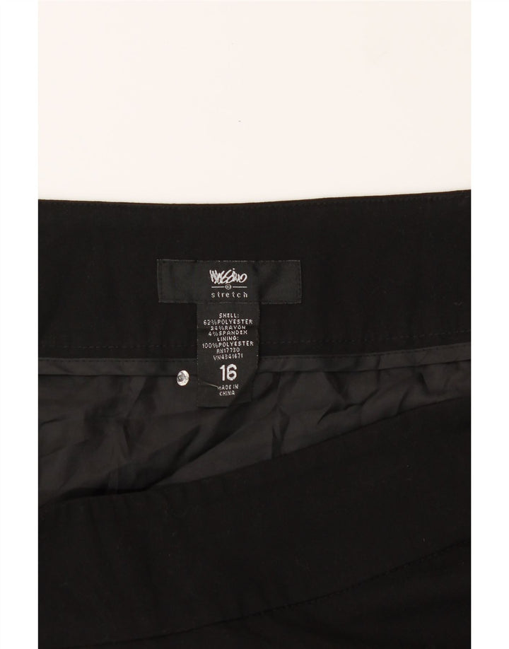 MOSSIMO Womens Pencil Skirt US 16 2XL W38  Black Polyester Vintage Mossimo and Second-Hand Mossimo from Messina Hembry 