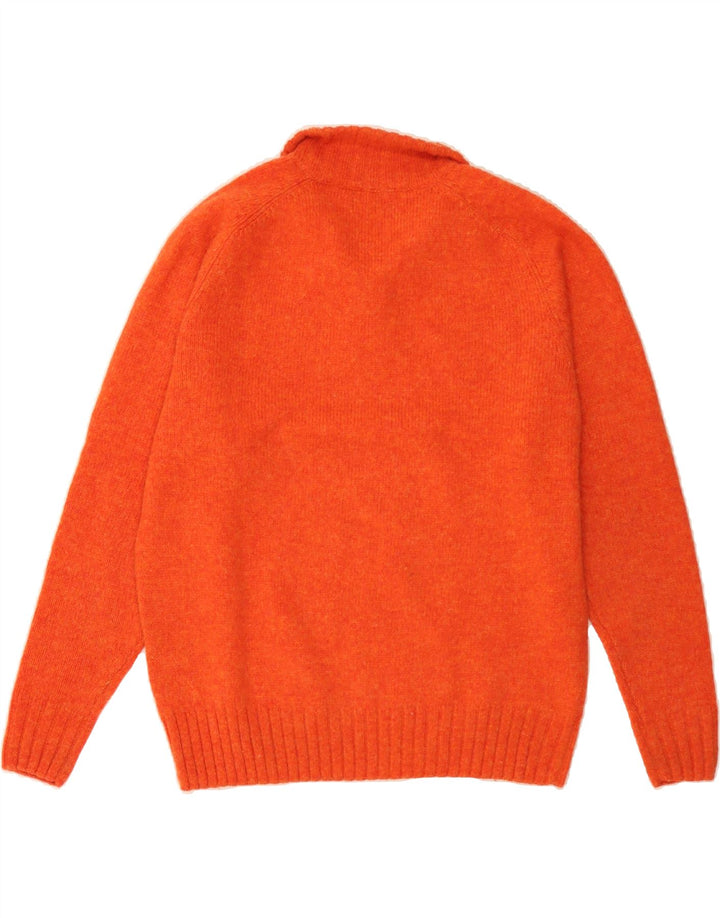 KAPPA Womens Zip Neck Jumper Sweater UK 14 Medium Orange New Wool Vintage Kappa and Second-Hand Kappa from Messina Hembry 