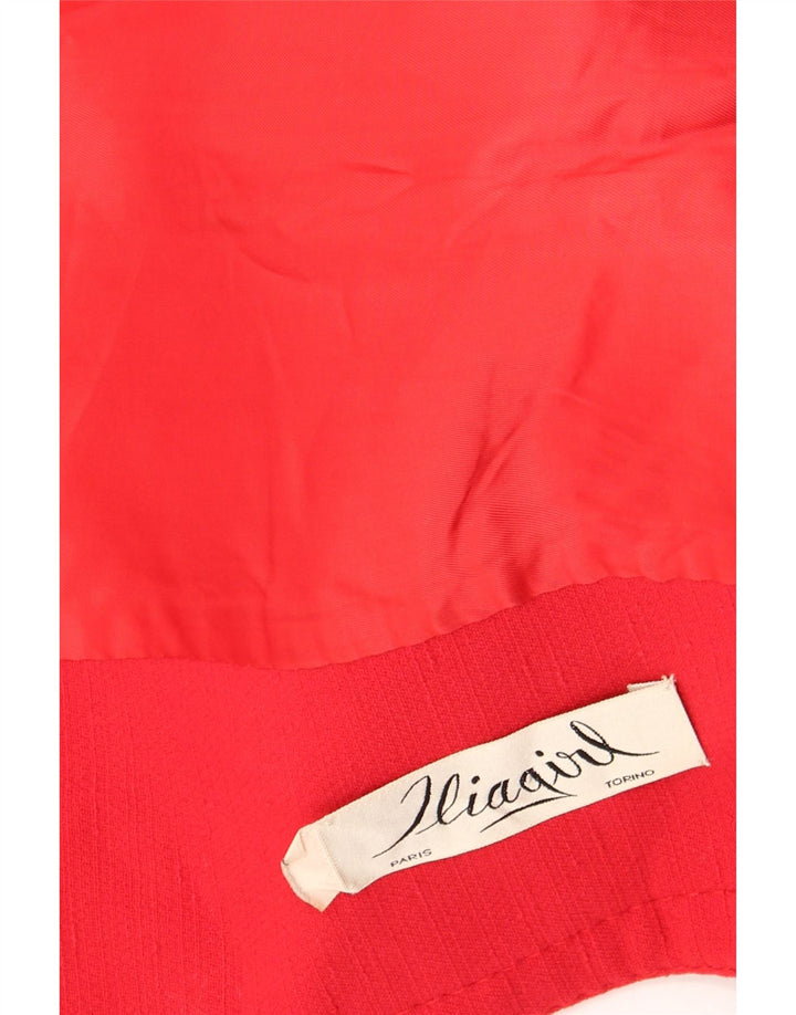 Vintage ženski kaput s dvostrukim kopčanjem UK 12 srednje crvene boje