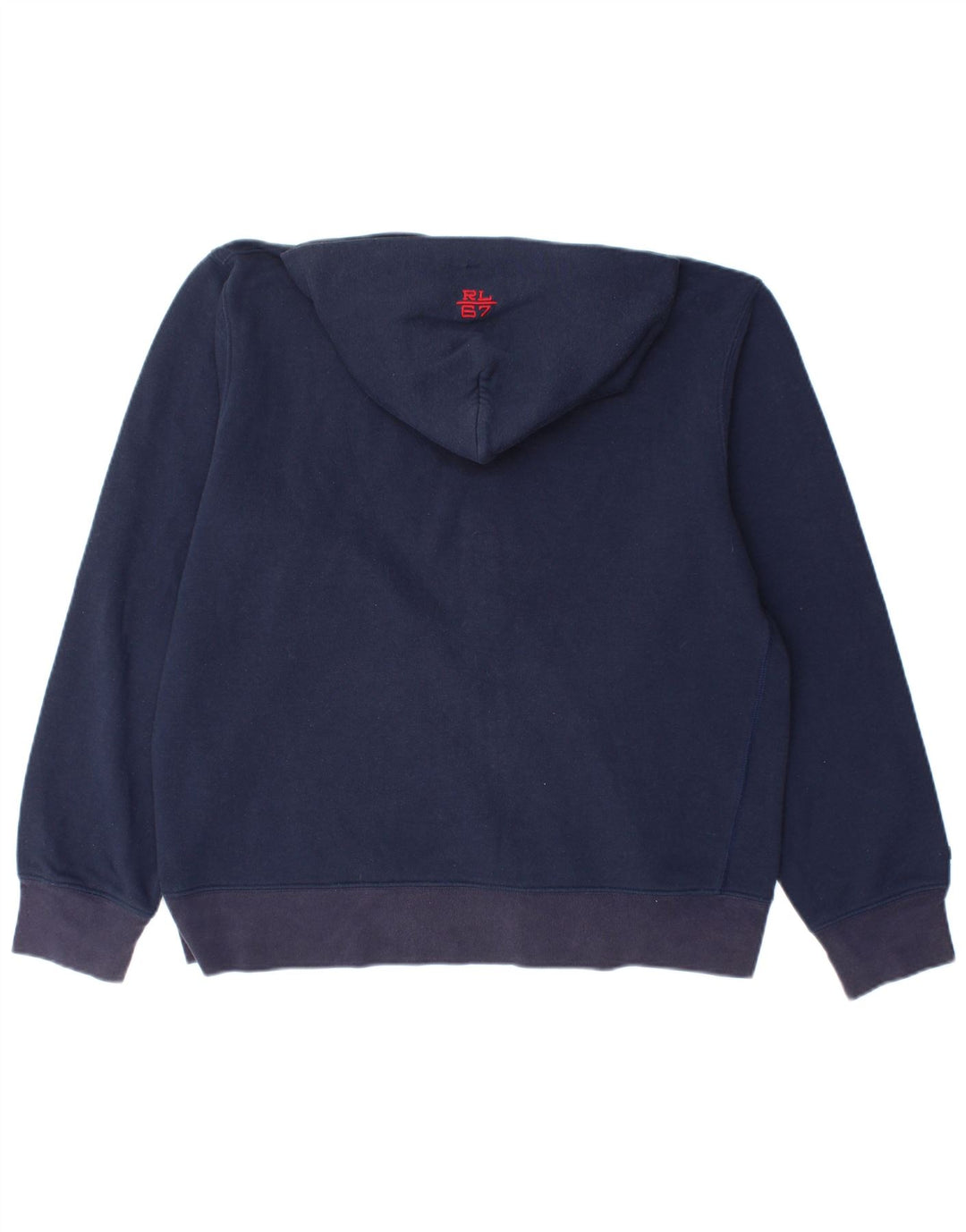 RALPH LAUREN Muška pulover s kapuljačom s kapuljačom i grafikom, srednje tamnoplava