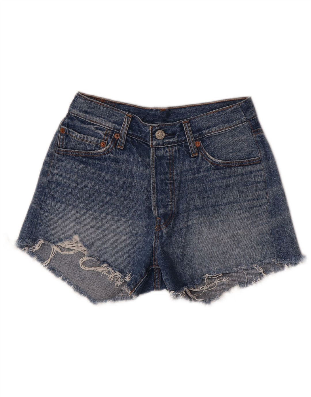 Levi's ženske kratke traper hlače 501 W28 srednje plavi pamuk