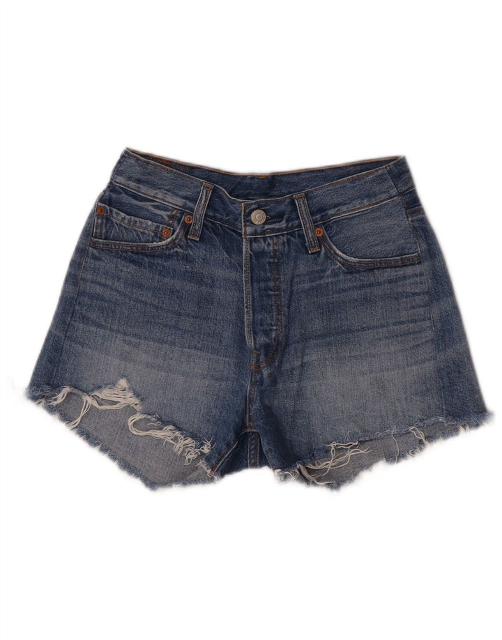 Levi's ženske kratke traper hlače 501 W28 srednje plavi pamuk