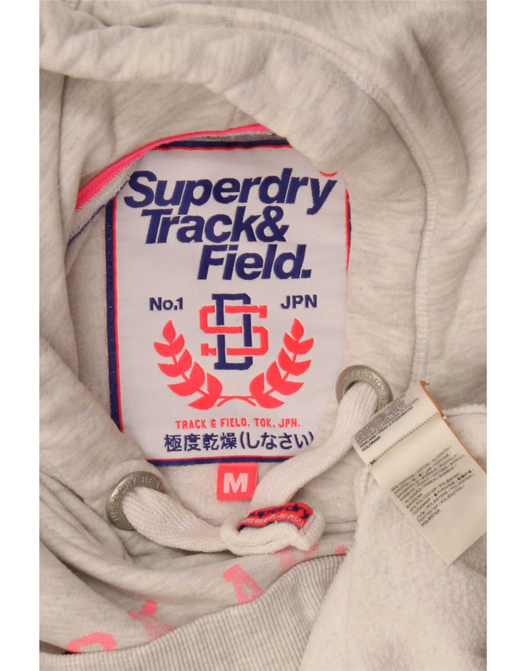 Superdry muška majica s kapuljačom s kapuljačom, srednje sivi pamuk