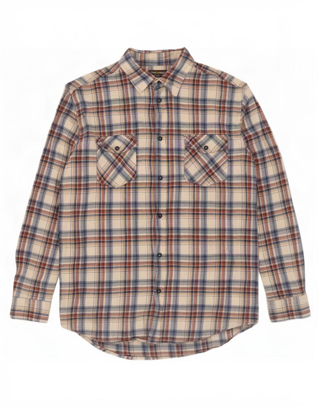 Atlas For Men Muška flanelska košulja srednje bež karirane boje
