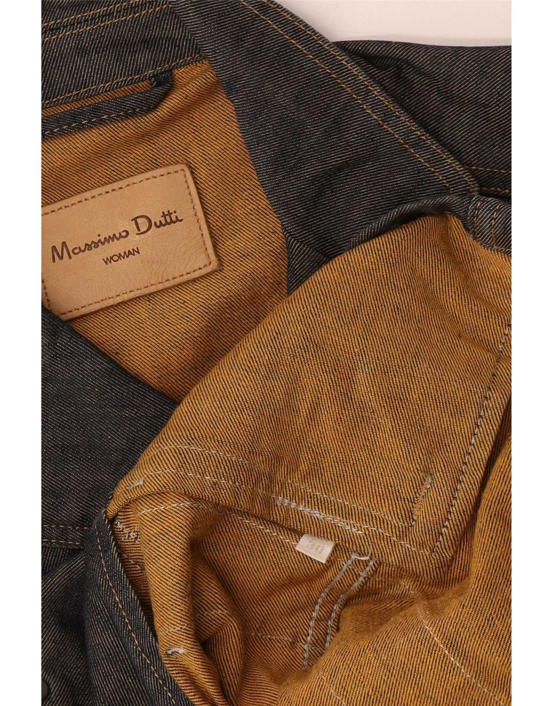 Massimo Dutti Ženska traper jakna kratkih rukava UK 10 Mala tamnoplava