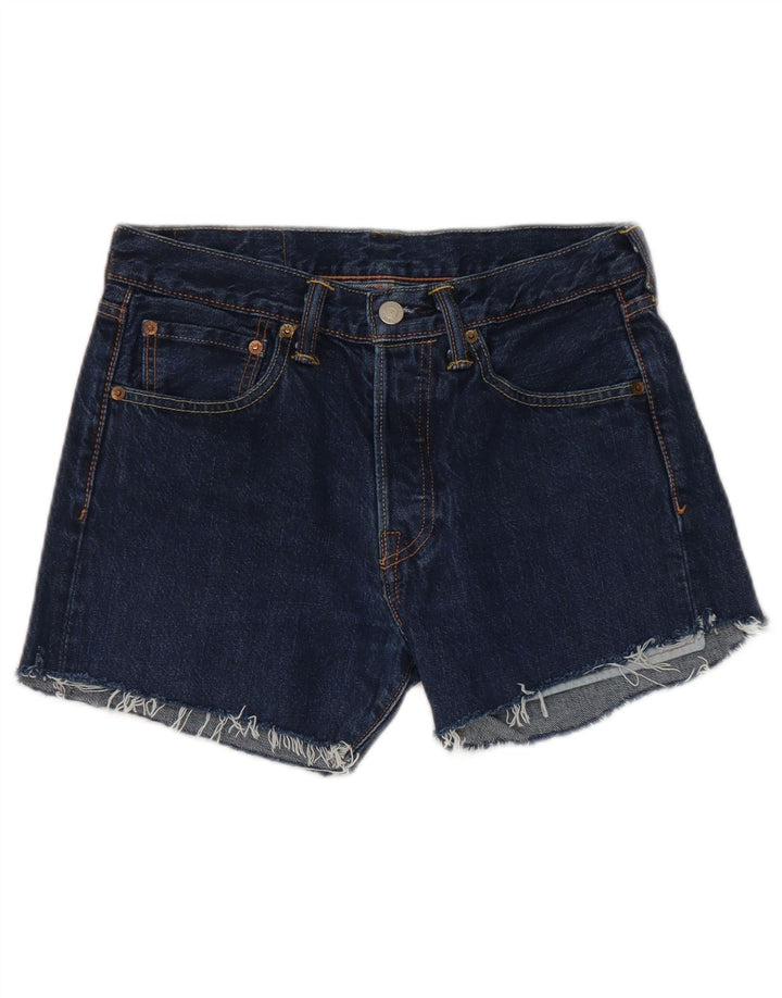 Levi's ženske kratke hlače od trapera 501, W28, srednje tamnoplavi pamuk