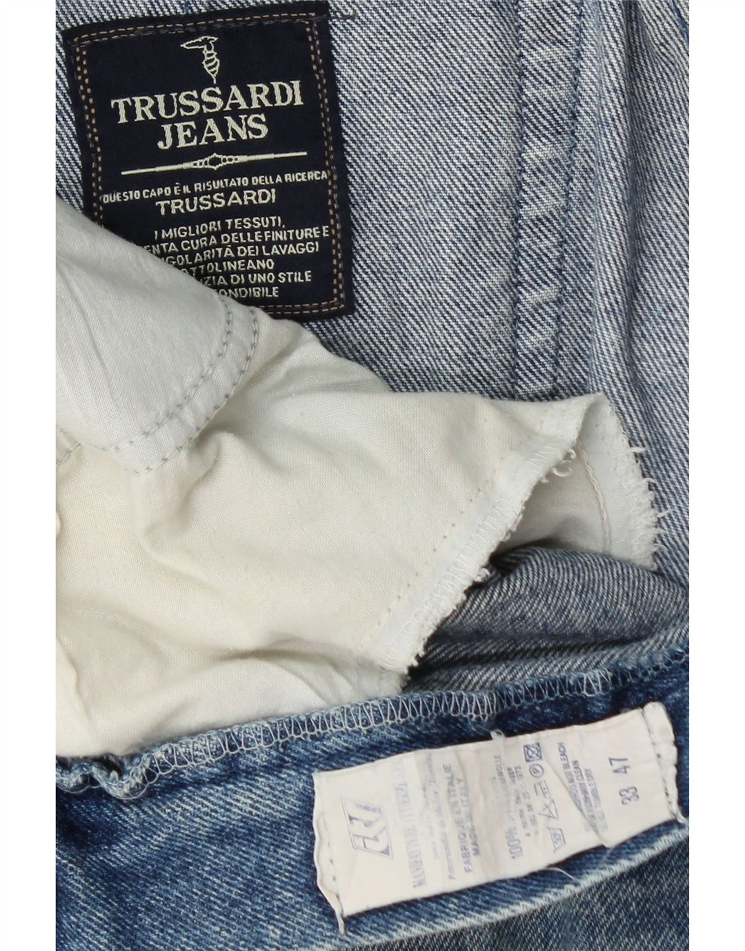 TRUSSARDI Ženske sužene traperice W33 L30 Plavi pamuk