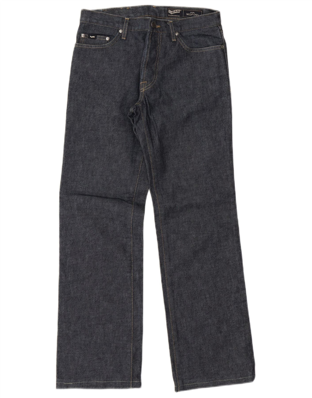 Gas muške ravne traperice W30 L30 tamnoplave pamučne klasične