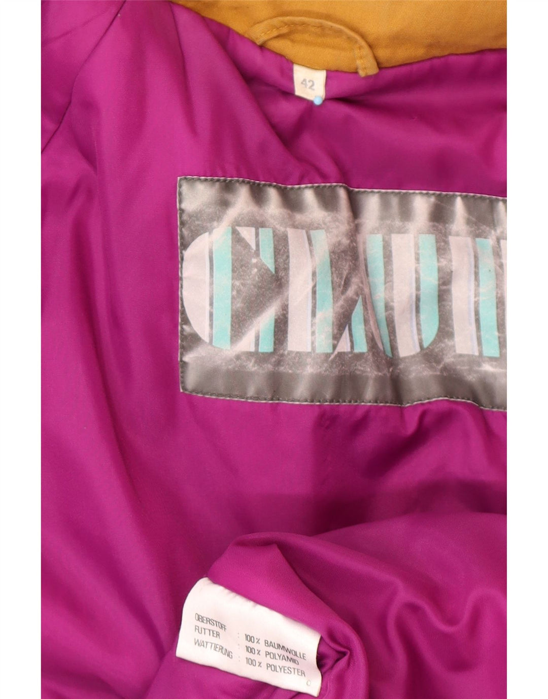 VINTAGE ženska prevelika vjetrovka jakna IT 42 srednje smeđi pamuk