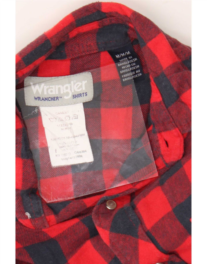 Wrangler muška flanelska košulja srednje crvene boje od gingham pamuka
